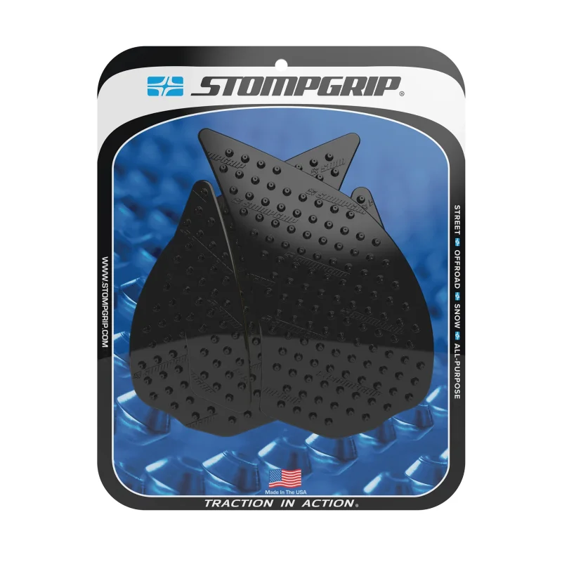 Stompgrip Motorrad Tankpad – Universal, Super Volcano Design, Schwarz, 375 X 191 Mm