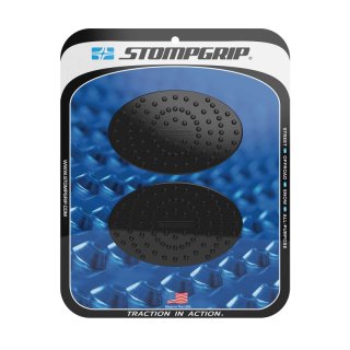 B-Ware Stompgrip Universal Tankpad Motorrad Volcano schwarz oval 108 x 171 mm